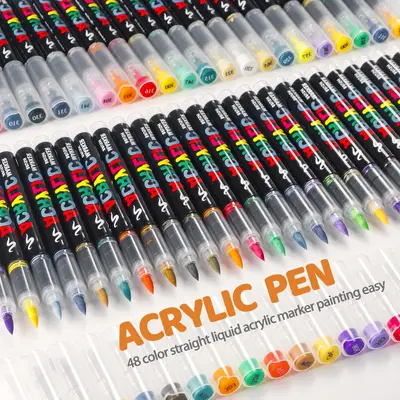 240-color acrylic marker set, soft tip