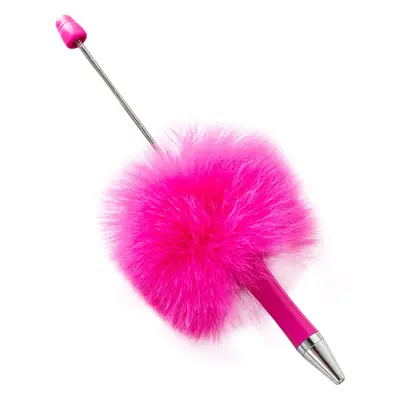 Plush Dotted Beaded Ballpoint Pen, Creative DIY Bead Pen