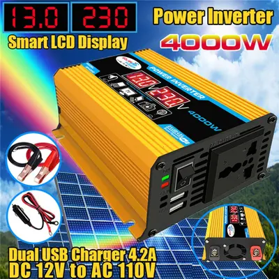 12V'dan 220V'a 300W Akıllı Araç İnvertörü, Çift USB'li - 10