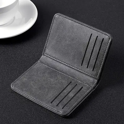 Men's Short Retro Zipper Wallet with Multiple Card Slots and Coin Pocket - 5