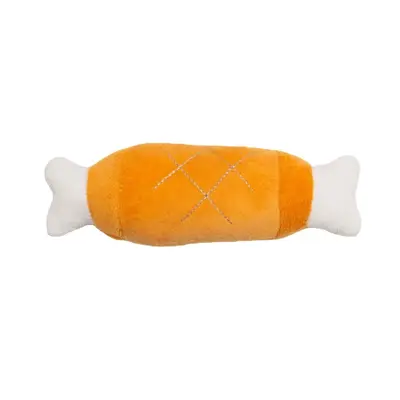 Plush Toy for Small Dogs and Cats, Squeaky Bone Shape - 6