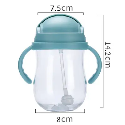 Tritan-Kinderlernbecher mit Strohhalm, 300 ml - 7