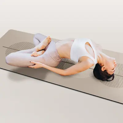 Naturkautschuk-PU rutschfeste bedruckte Yogamatte, breit und dick, farbig bedruckte Feen-Matte, schweißabsorbierend, Fitness-Luxusmatte