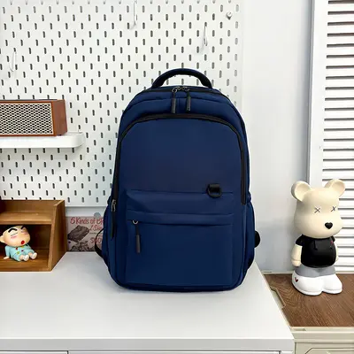 Herren- und Damen-Rucksack mit Laptop-Fach, einfarbig - 9