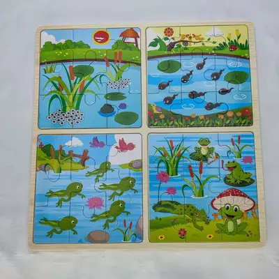 宝宝早教益智开发男孩女孩幼儿童积木玩具卡通木制平面拼图