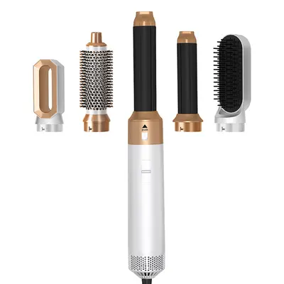 5-in-1 Hot Air Styler Brush Set for Straightening, Curling and Drying