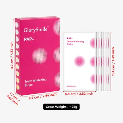 PAP Whitening Teeth Strips, Deep Cleaning, Fresh Breath - 7
