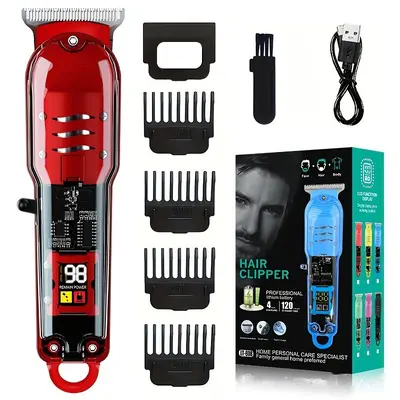 Transparenter Haarschneider Elektrischer Haarschneider Heimgebrauch Haarschneidemaschine zum Rasieren der Haare und Glatzen Professionell Salon Selbstschneider Elektrischer Haarschneidegerät