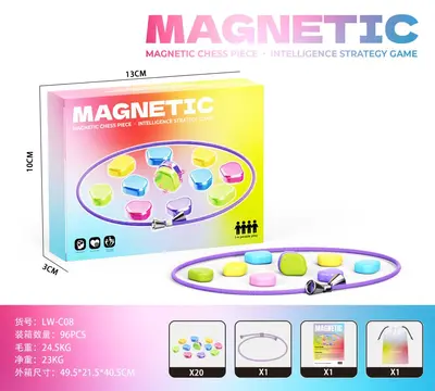 Magnetic Chess Children's Logic Game, Magnetic Pieces