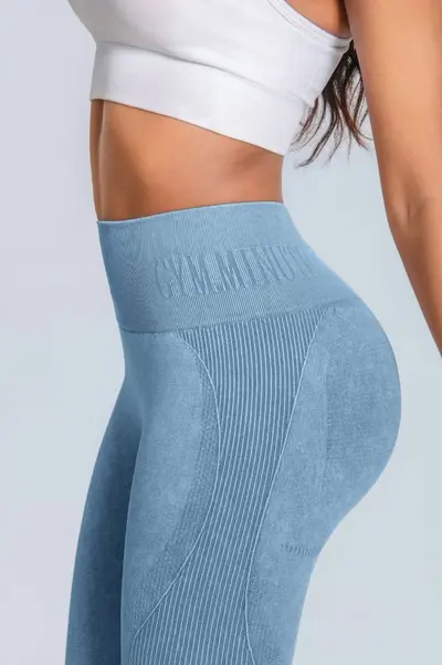 Seamless yoga pants, quick-dry, butt-lifting, alphabet print - 11
