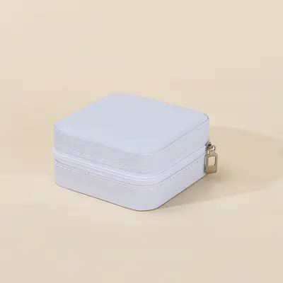 Jewelry Storage Box Travel Portable Zipper Pouch Earrings Earring Lipstick Ring Packaging Jewelry Box Pearl Small Square Box - 8