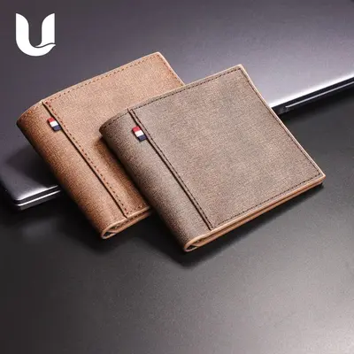 Erkek Mat Deri Cüzdan, İnce Kısa Model, Büyük Hacim, 3'ü 1 Arada - 5