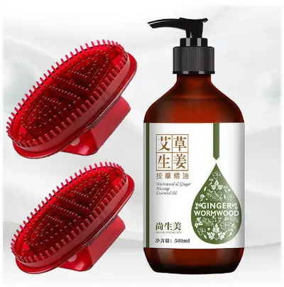 Mugwort Ginger Warming Massage Oil for Beauty Salons, Full-Body - 11