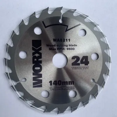 Sägeblatt für WU533 WU535, 24 Zähne, 125 mm und 140 mm, Holz