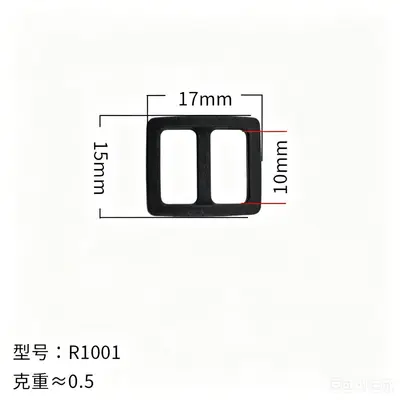 White Square and Rectangular Buckles, Black Plastic Square Buckle, Strap Adjusters