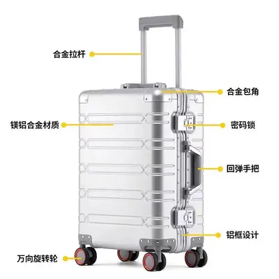 All-Aluminum Magnesium Alloy Suitcase with Combination Lock, 2026 Model - 5