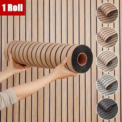 3D Self-Adhesive Wood Grain Wall Sticker, Waterproof