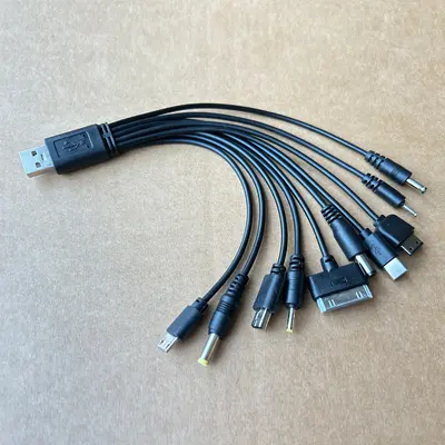 Bir ila on şarj kablosu sınır ötesi on'u bir arada veri kablosu güneş enerjili dış mekan çok fonksiyonlu acil durum X-ray evrensel USB kablosu - 10