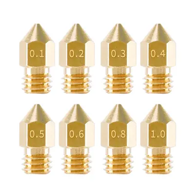 MK8 3D Printer Nozzle, Brass Tip, Makerbot Compatible