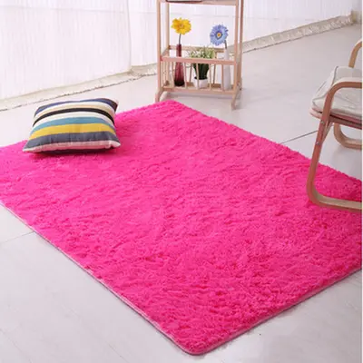 Modern Wool Rug for Living Room, Rectangular Silk Look Carpet - 11