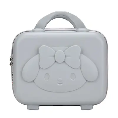 Long-eared rabbit figured bow suitcase, 14 inch luggage suitcase, travel bag, cosmetic bag, zippered bear figured cosmetic bag, 14 inch. - 12