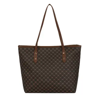 Damen-Tote-Bag mit großem Fassungsvermögen, schlichte Pendler-Schultertasche