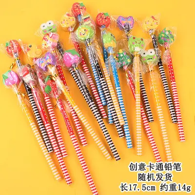HB Pencil Set with Eraser Tops, Cartoon Design for Children