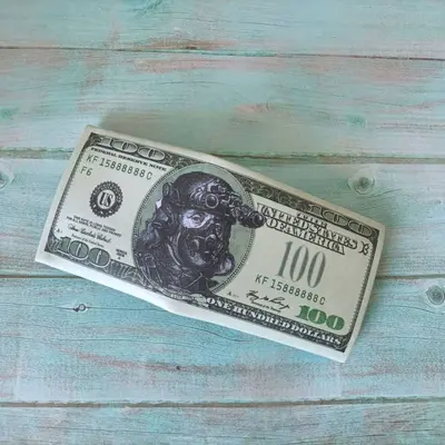 Men's Short Wallet with Realistic Dollar Banknote Design - 9