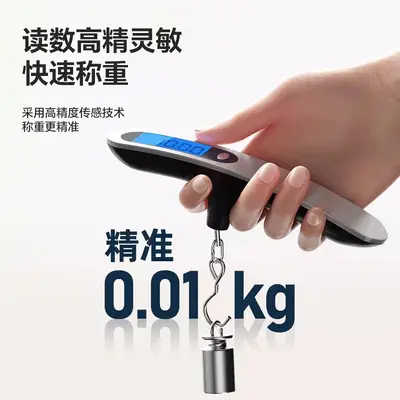 Portable Electronic Luggage Hanging Scale with Hook, 50 kg