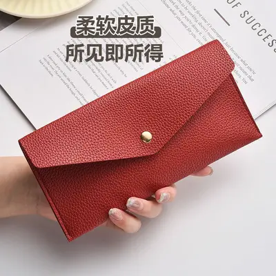 Men's Long Wallet, Large Capacity Multifunctional Clutch with Zipper