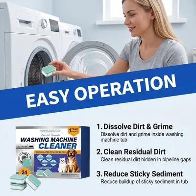 Washing Machine Drum Cleaner, Removes Dirt and Odor, Fresh Scent