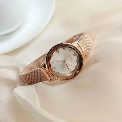 Women's quartz watch, minimalist design, Korean style - 7