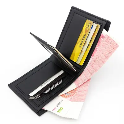 Men's Short Wallet, Multi-Card Slots, Slim Model - 4
