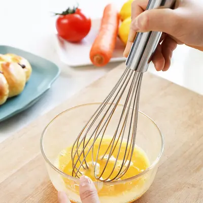 Pişirme araçları yumurta çırpıcı paslanmaz çelik kalınlaştırılmış mikser yarı otomatik yumurta çırpıcı manuel mini silikon çırpıcı