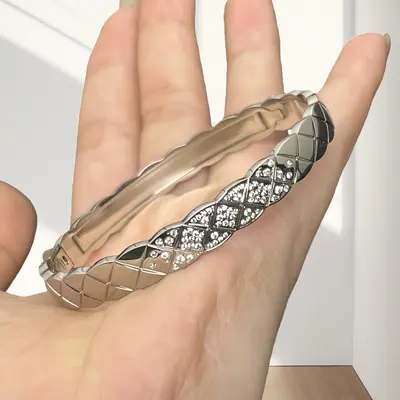 Coco rhombus zirkon bileklik kadın 18K kaplama