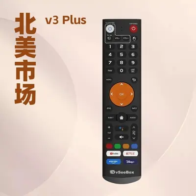 VSeeBox V3 V5 V7 Pro Bluetooth voice 2-in-1 or 3-in-1 remote control, suitable for the American market