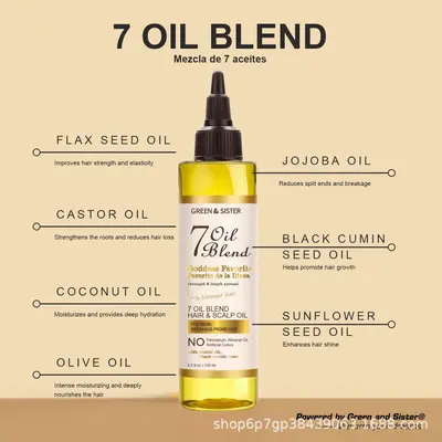 7 Essential Oil Blend Nourishing Hair Oil