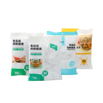Food storage stretch film cover, elastic, disposable