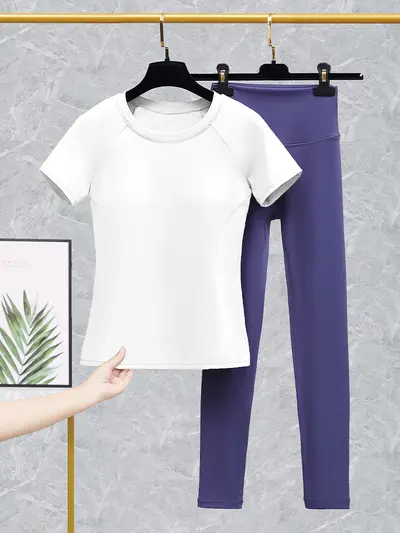 Backless Women's Yoga Set for Spring and Summer Fitness - 5