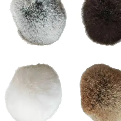 Rabbit Fur Ball Cat Toy, Real Fur, Chew-Resistant - 6