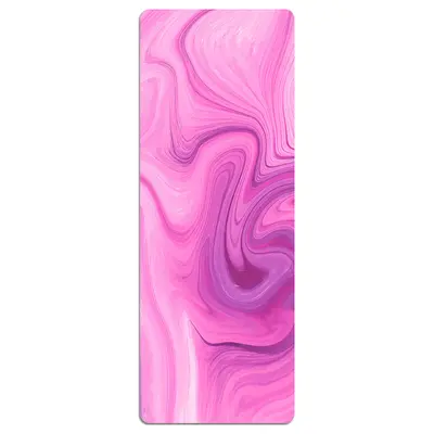 Ultra-Thin Foldable Rubber Yoga Mat, 80 cm Wide, Suede-Print, Non-Slip - 9