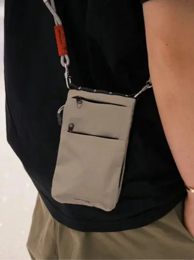 Foldable Personal Phone Pouch, Men's Crossbody Bag, Business Casual Style Japanese-Inspired Small Bag, Women's Everyday Travel Document Bag