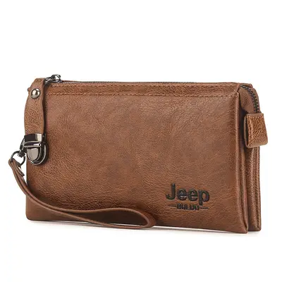 2024 Men's Wallet and Clutch Bag with Multiple Card Slots, Zipper and Snap Closure - 7