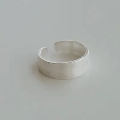 925 silver matte ring women, simple and versatile - 8