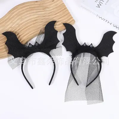 Halloween Sequin Realistic Bat Headband for Women Party Hair Accessory