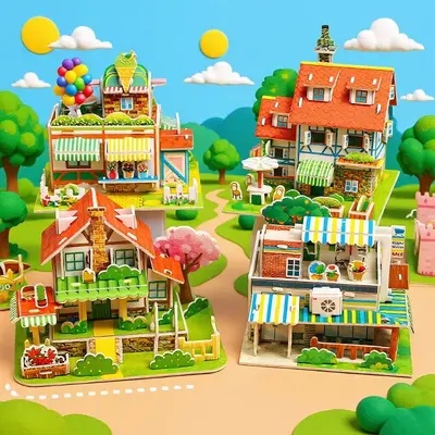 3D stereoscopic puzzle educational toy for ages 3-6 - 1