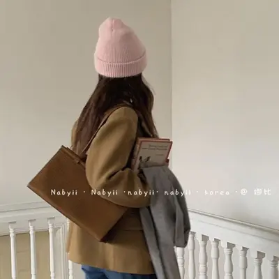 Шапка Nabi] из корейского Дондэмун: новая мягкая и восковистая шапка из шерсти ангорского кролика, универсальный стиль блогеров, разноцветная вязаная шапка