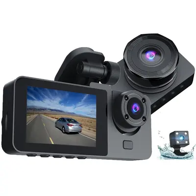Full HD 1080P Night Vision Triple-Recording WiFi Dash Cam with Reversing Camera