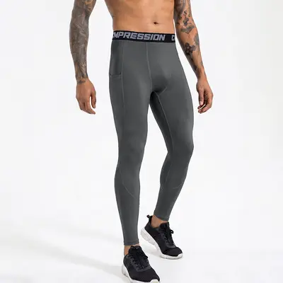 Men's Breathable Quick-Dry High-Stretch Compression Sports Tights - 7