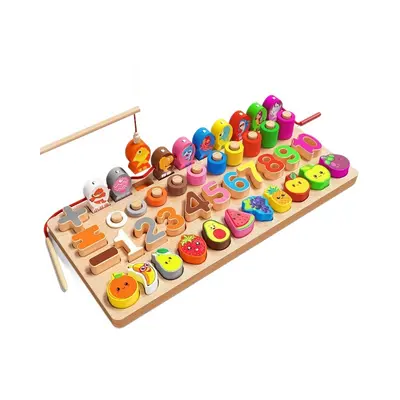 Dijital Montessori erken eğitim yardımcıları eğitici oyuncaklar, 1 ila 3 yaş arası bebekler ve küçük çocuklar için erkek ve kız bebekler için ahşap yapı taşları bulmaca oyuncakları - 6